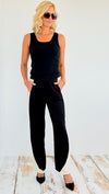 French Terry Color Block Sweatpants-170 Bottoms-Love Poem-Coastal Bloom Boutique, find the trendiest versions of the popular styles and looks Located in Indialantic, FL