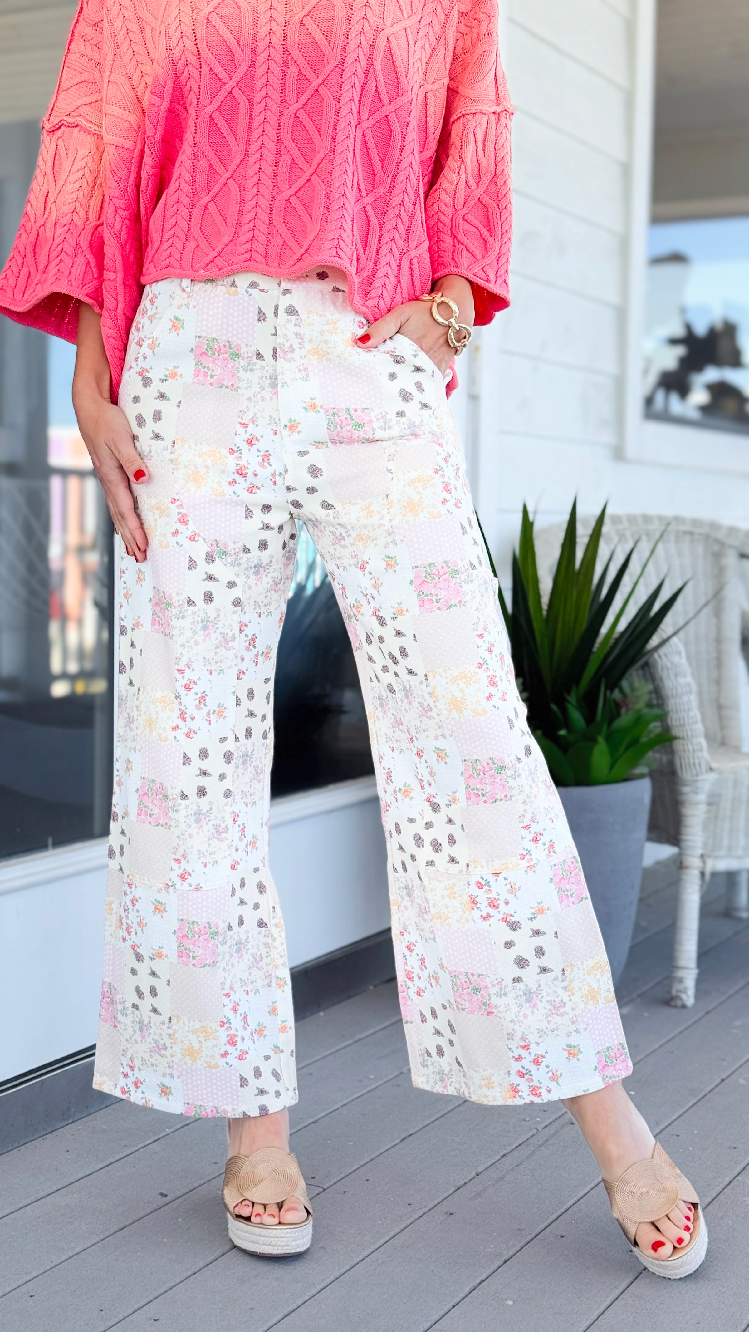 Meadow Patchwork Daydream Wide Leg Pants