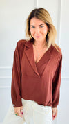 Textured Treasure Woven Top-110 Long Sleeve Tops-LIME 'N' CHILI-Coastal Bloom Boutique, find the trendiest versions of the popular styles and looks Located in Indialantic, FL