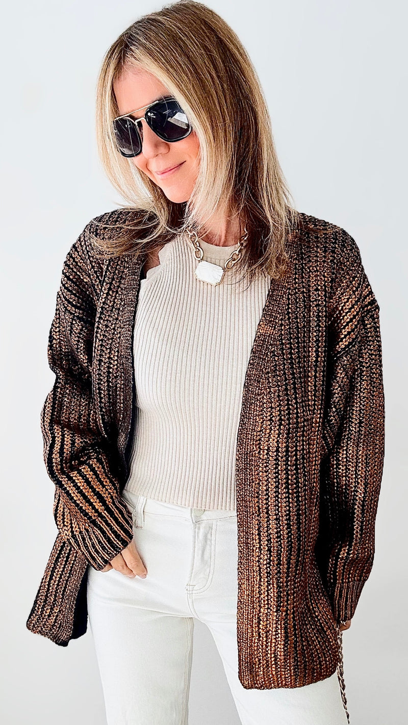 Nightingale Chunky Knit Cardigan - Copper-150 Cardigans/Layers-BIBI-Coastal Bloom Boutique, find the trendiest versions of the popular styles and looks Located in Indialantic, FL