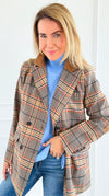 Autumn Lecture Elbow Patch Blazer-160 Jackets-JODIFL-Coastal Bloom Boutique, find the trendiest versions of the popular styles and looks Located in Indialantic, FL