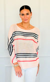 Iconic Striped Italian St Tropez Knit-140 Sweaters-SORPRESA-Coastal Bloom Boutique, find the trendiest versions of the popular styles and looks Located in Indialantic, FL