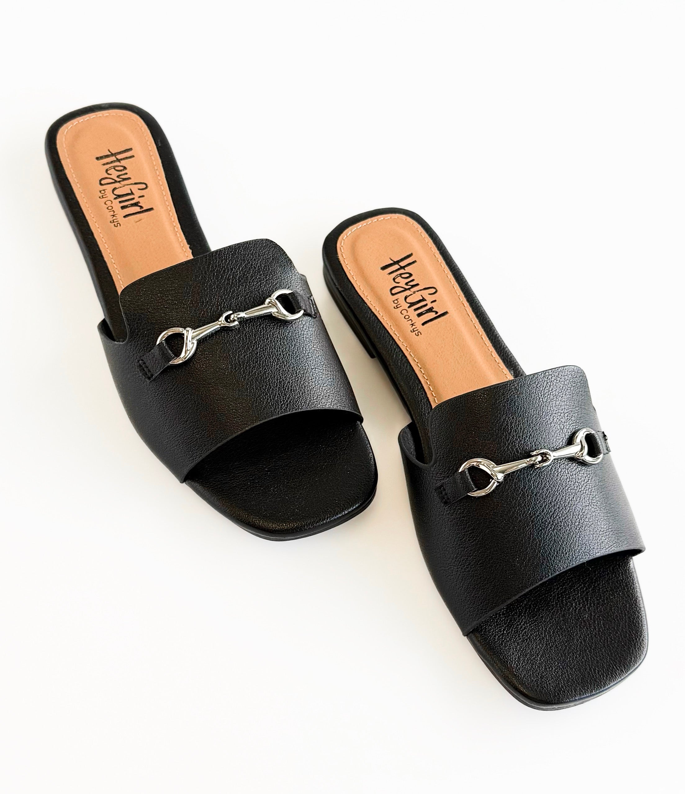 Gilded Touch Slip-On Sandals - Black-250 Shoes-Corkys-Coastal Bloom Boutique, find the trendiest versions of the popular styles and looks Located in Indialantic, FL