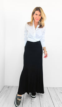 Midnight Flow Maxi Skirt-170 Bottoms-Chatoyant-Coastal Bloom Boutique, find the trendiest versions of the popular styles and looks Located in Indialantic, FL