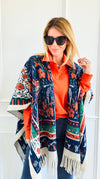 Bohemian Tapestry of Elegance Wrap-150 Cardigans/Layers-Original USA-Coastal Bloom Boutique, find the trendiest versions of the popular styles and looks Located in Indialantic, FL