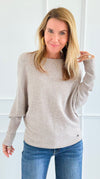 Ribbed Italian Pullover- Mocha-140 Sweaters-Italianissimo-Coastal Bloom Boutique, find the trendiest versions of the popular styles and looks Located in Indialantic, FL