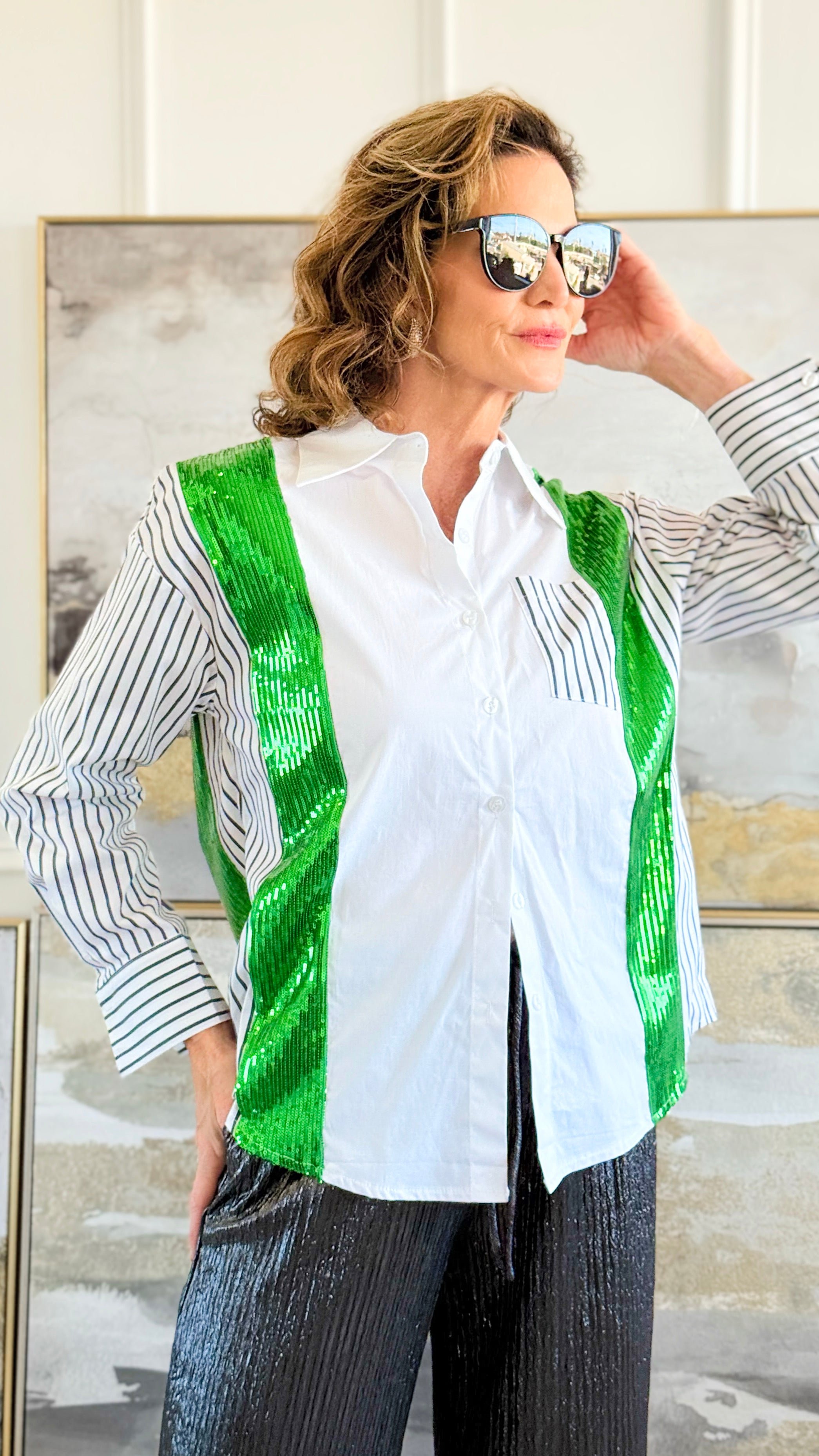 City Lights Contrast Top-130 Long Sleeve Tops-LA ROS-Coastal Bloom Boutique, find the trendiest versions of the popular styles and looks Located in Indialantic, FL