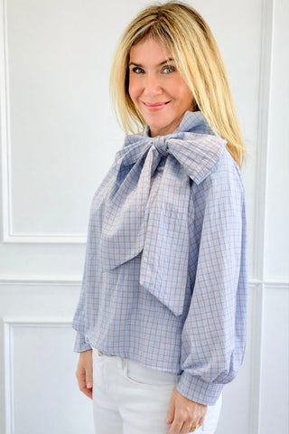 Always Appropriate Tie Neck Italian Top