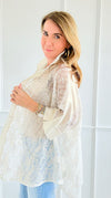 Radiant Lace Illusion Italian Blouse-170 Bottoms-SEÑORITA C-Coastal Bloom Boutique, find the trendiest versions of the popular styles and looks Located in Indialantic, FL