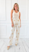 Golden Bloom Wide Leg Pants-170 Bottoms/Shorts-NYW-Coastal Bloom Boutique, find the trendiest versions of the popular styles and looks Located in Indialantic, FL