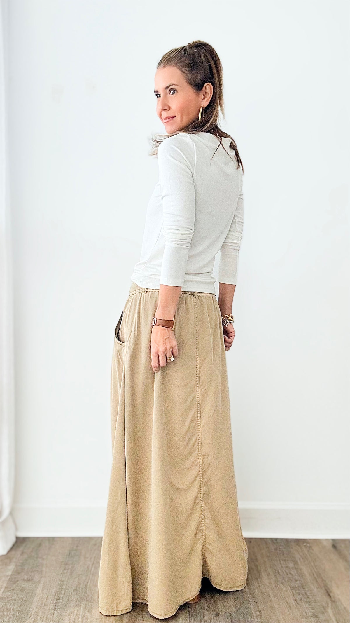 90s Baby Tencel Skirt-170 Bottoms-RISEN JEANS-Coastal Bloom Boutique, find the trendiest versions of the popular styles and looks Located in Indialantic, FL