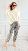Stardust Sequin Pants - Sage-100 Pants-Rousseau-Coastal Bloom Boutique, find the trendiest versions of the popular styles and looks Located in Indialantic, FL