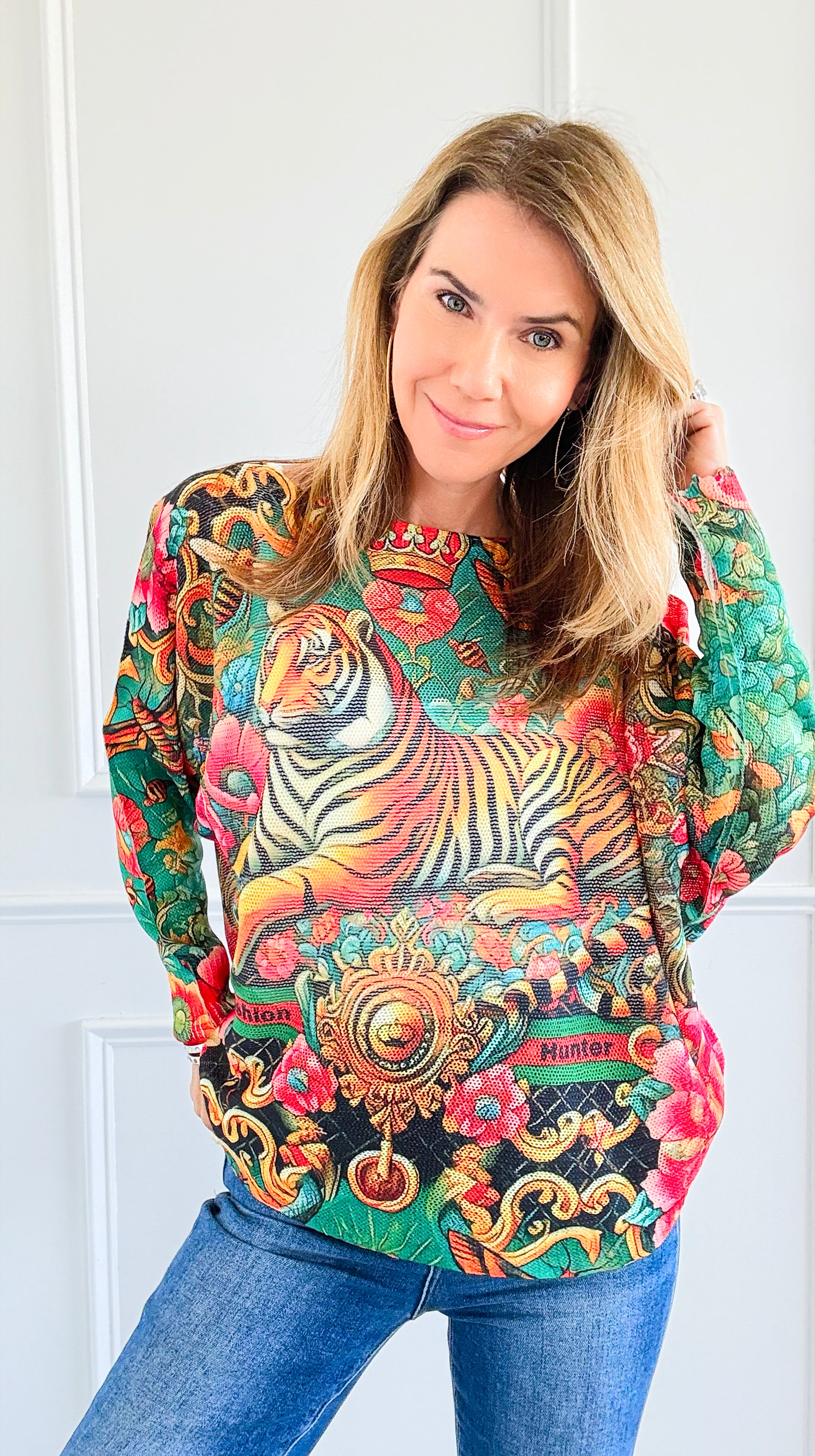 Fashion Hunter Italian St Tropez Knit-140 Sweaters-Italianissimo/SORPRESA-Coastal Bloom Boutique, find the trendiest versions of the popular styles and looks Located in Indialantic, FL