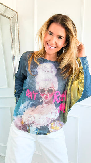 Don't Rush Me Italian St Tropez Knit