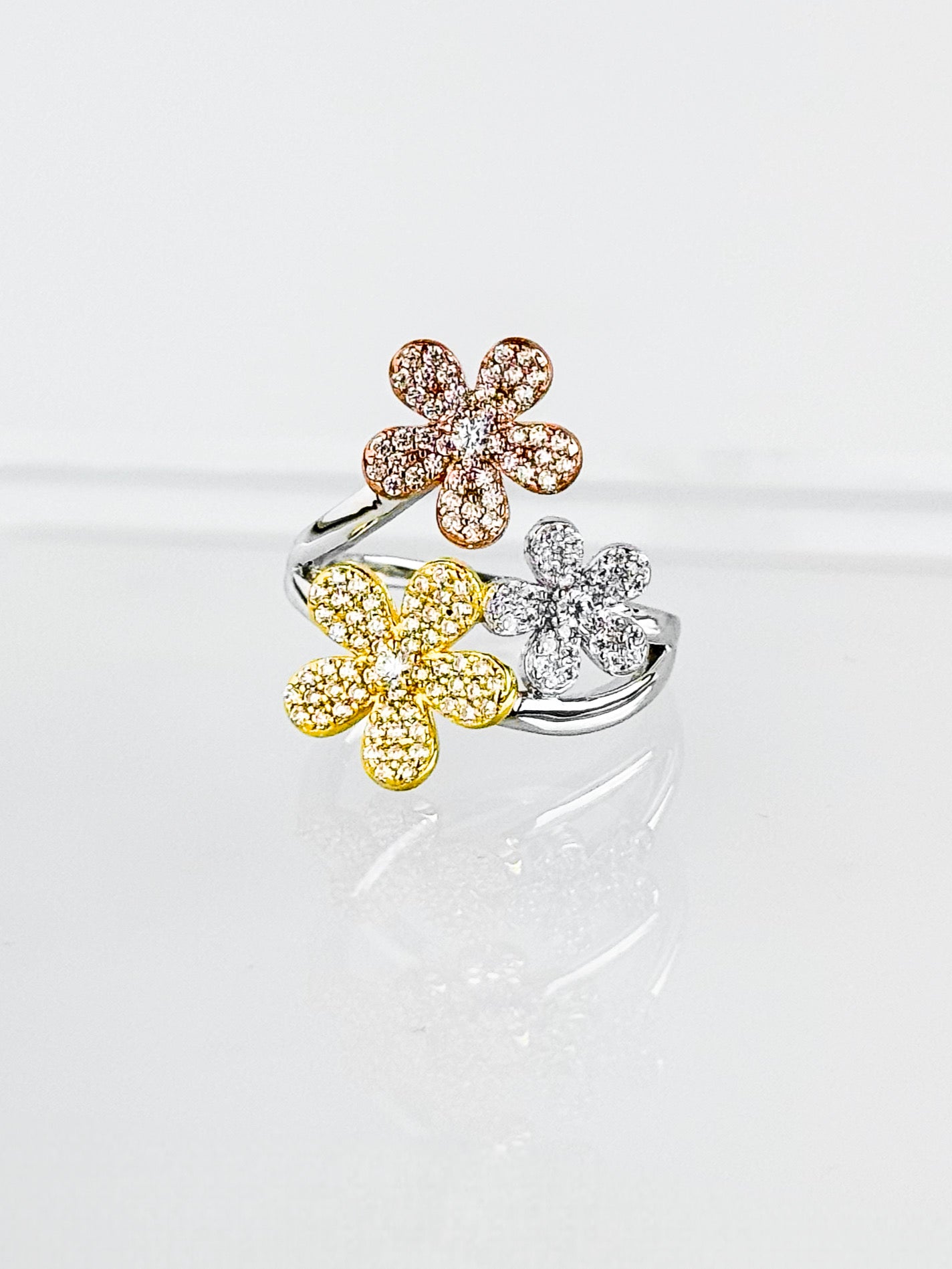 3 Blooms Flower Ring-230 Jewelry-NYC-Coastal Bloom Boutique, find the trendiest versions of the popular styles and looks Located in Indialantic, FL