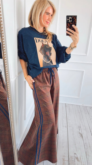 On Track Varsity Plaid Italian Pant- Heritage
