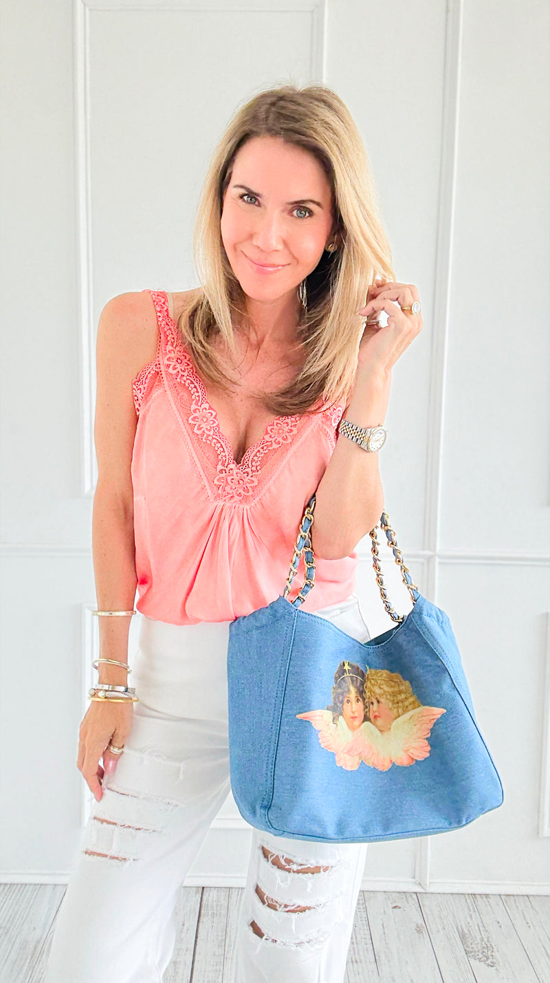 Custom CB - Crowned in Love Tote-240 Bags-Bag Boutique-H&D / Holly-Coastal Bloom Boutique, find the trendiest versions of the popular styles and looks Located in Indialantic, FL