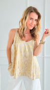 Wild Luxe Italian Relaxed Tank Top-100 Sleeveless Tops-Italianissimo-Coastal Bloom Boutique, find the trendiest versions of the popular styles and looks Located in Indialantic, FL