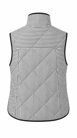 Striped Quilted Puffer Vest