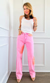 Spray Paint Denim Pants-170 Bottoms-Hot & Delicious-Coastal Bloom Boutique, find the trendiest versions of the popular styles and looks Located in Indialantic, FL