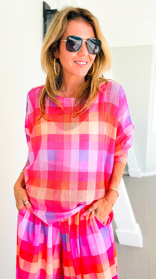 Sweet Check Italian St Tropez Knit