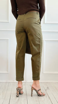 Chino Breeze Trousers - Olive-170 Bottoms-Active Basic-Coastal Bloom Boutique, find the trendiest versions of the popular styles and looks Located in Indialantic, FL