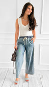 Wild Edge Wide-Leg Denim Pants-190 Denim-JODIFL-Coastal Bloom Boutique, find the trendiest versions of the popular styles and looks Located in Indialantic, FL