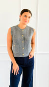 Shielded Charm Sweater Vest- Heather Grey-140 Sweaters-Be Cool-Coastal Bloom Boutique, find the trendiest versions of the popular styles and looks Located in Indialantic, FL