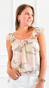 Ruffled Retreat Tank Top-100 Sleeveless Tops-Heimish-Coastal Bloom Boutique, find the trendiest versions of the popular styles and looks Located in Indialantic, FL
