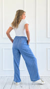 Striped Relaxed Wide-Leg Pants-210 Loungewear/Sets-LA MIEL-Coastal Bloom Boutique, find the trendiest versions of the popular styles and looks Located in Indialantic, FL