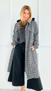 Weekend Plaid Hooded Coat-160 Jackets-mystree-Coastal Bloom Boutique, find the trendiest versions of the popular styles and looks Located in Indialantic, FL