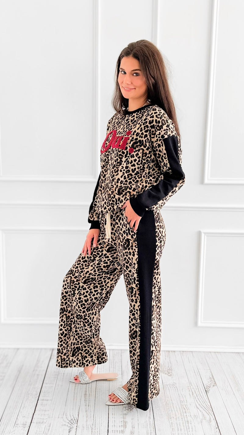 Leopard Accent Oui Italian Set-100 Pants-MOOIJ-Coastal Bloom Boutique, find the trendiest versions of the popular styles and looks Located in Indialantic, FL