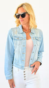 Classic Retro Denim Jacket-160 Jackets-Boom Boom Jeans-Coastal Bloom Boutique, find the trendiest versions of the popular styles and looks Located in Indialantic, FL