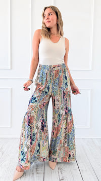 Boho Essence Wide Leg Pants-170 Bottoms-GIGIO-Coastal Bloom Boutique, find the trendiest versions of the popular styles and looks Located in Indialantic, FL