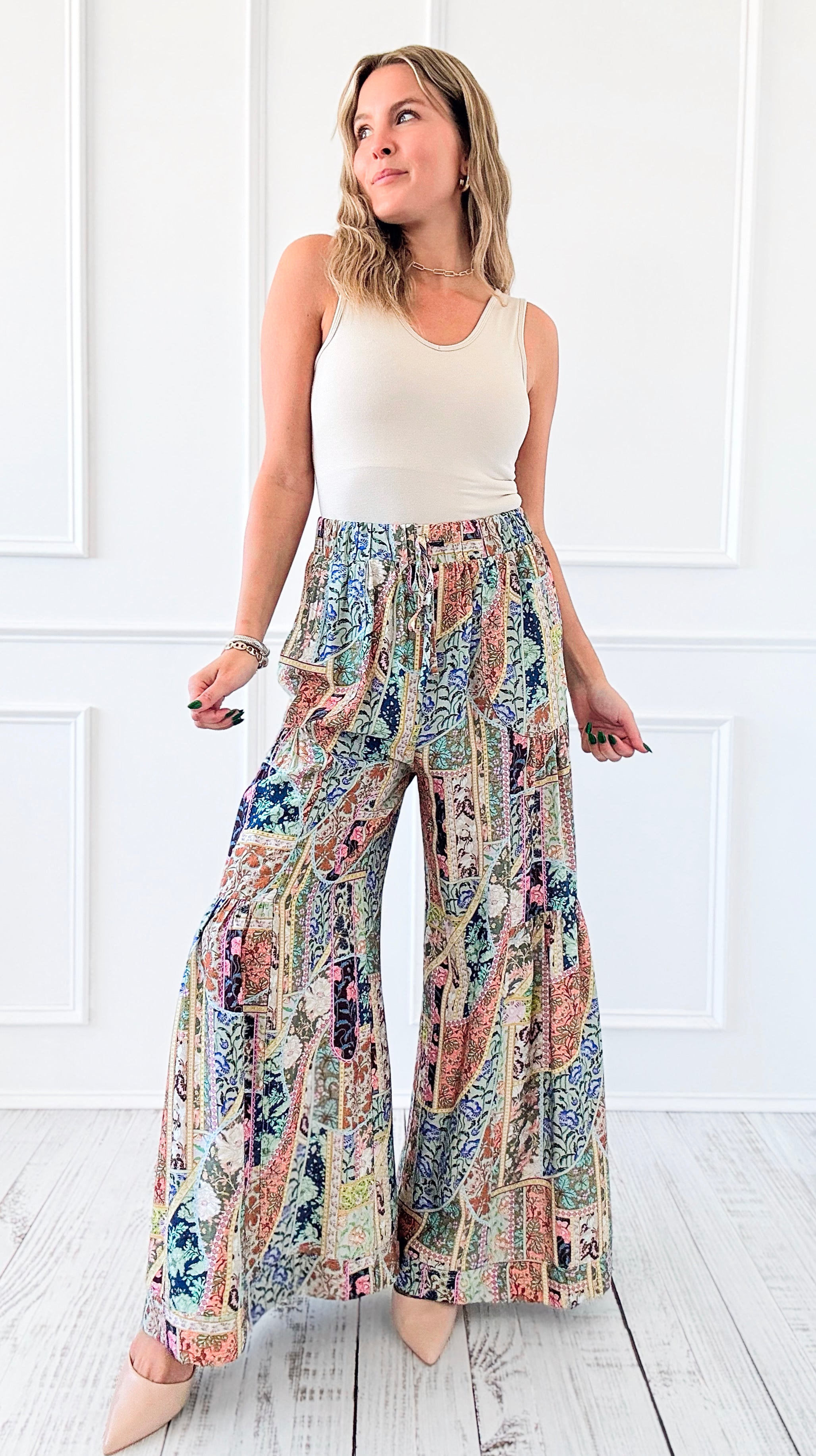 Boho Essence Wide Leg Pants-170 Bottoms-GIGIO-Coastal Bloom Boutique, find the trendiest versions of the popular styles and looks Located in Indialantic, FL