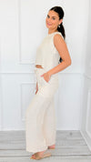 Laid Back Textured Set-210 Loungewear/sets-Blu Pepper-Coastal Bloom Boutique, find the trendiest versions of the popular styles and looks Located in Indialantic, FL
