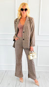 Boardroom Muse Plaid Set-210 Loungewear/Sets-ROUSSEAU-Coastal Bloom Boutique, find the trendiest versions of the popular styles and looks Located in Indialantic, FL