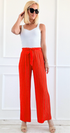 Garden Luxe Wide Leg Pants - Tomato Red-170 Bottoms-Love Poem-Coastal Bloom Boutique, find the trendiest versions of the popular styles and looks Located in Indialantic, FL