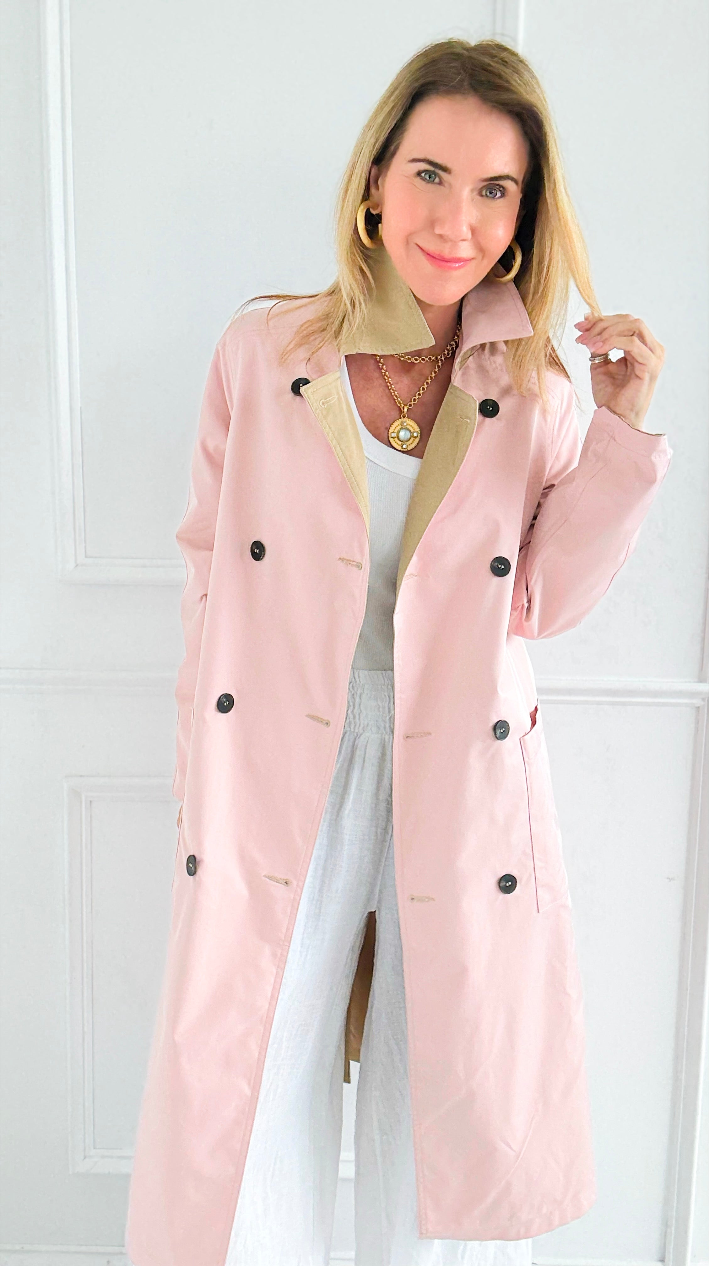 Paris Forecast Italian Long Coat-160 Jackets-KZ SENA-Coastal Bloom Boutique, find the trendiest versions of the popular styles and looks Located in Indialantic, FL