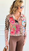 Leopard Cable Italian Jacket-160 Jackets-SEÑORITA C-Coastal Bloom Boutique, find the trendiest versions of the popular styles and looks Located in Indialantic, FL