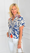 Short Sleeve Smock Peek-a boo-110 Short Sleeve Tops-VOY-Coastal Bloom Boutique, find the trendiest versions of the popular styles and looks Located in Indialantic, FL