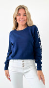 Side Note Love Sweater-140 Sweaters-Fate By LFD-Coastal Bloom Boutique, find the trendiest versions of the popular styles and looks Located in Indialantic, FL