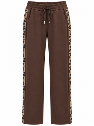 Wild Shimmer Trim Italian Pant- Brown