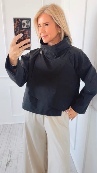 Chic Italian Kaleidoscope Jacket- Black
