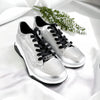 CB Exclusive Metallic Sneakers - Silver / Black-250 Shoes-PMK Shoes-Coastal Bloom Boutique, find the trendiest versions of the popular styles and looks Located in Indialantic, FL