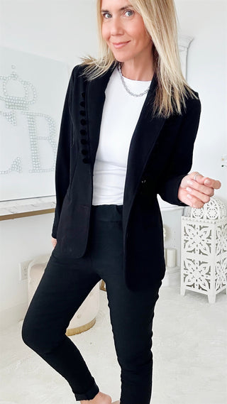 Love Endures Italian Jogger - Black-180 Joggers-Italianissimo/ SUNNY HOLIDAYS-Coastal Bloom Boutique, find the trendiest versions of the popular styles and looks Located in Indialantic, FL