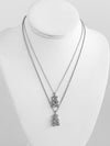 Teddy Duo Layered Pendant Necklace-230 Jewelry-NYW-Coastal Bloom Boutique, find the trendiest versions of the popular styles and looks Located in Indialantic, FL