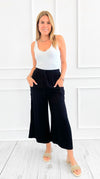 Laid-Back Luxe Wide Leg Cargo Pants - Black-170 Bottoms-DOE AND RAE-Coastal Bloom Boutique, find the trendiest versions of the popular styles and looks Located in Indialantic, FL
