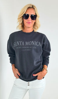 Santa Monica Leisure Sweatshirt-130 Long Sleeve Tops-reflex-Coastal Bloom Boutique, find the trendiest versions of the popular styles and looks Located in Indialantic, FL