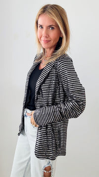 Mirror Ball Open Blazer-160 Jackets-ROUSSEAU-Coastal Bloom Boutique, find the trendiest versions of the popular styles and looks Located in Indialantic, FL